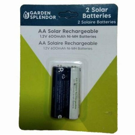 DATA PROCESSORME Solar Light AA Rechargeable Batteries, 2PK DA3857364